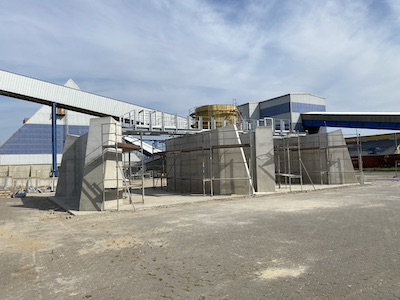 Seehafen Fundamente ohne Silos